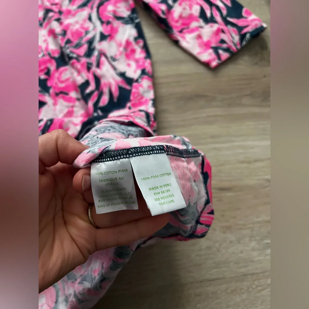 Lilly Pulitzer Women’s Daphne T-shirt dress in Inky Flamingo - Size XL - Picture 5 of 7